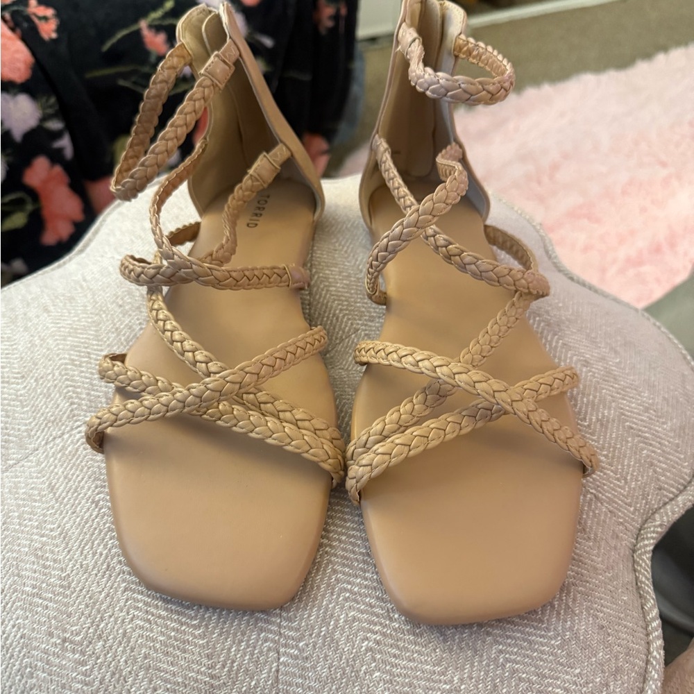 Torrid Braided Beige Sandals